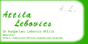 attila lebovics business card